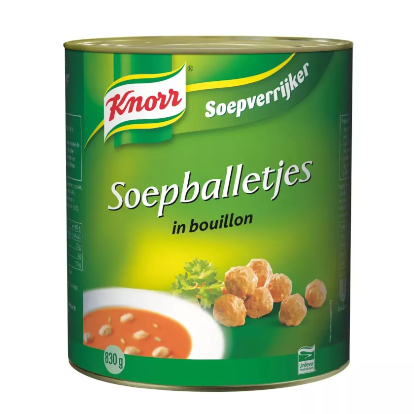 Boulettes pour soupe 6x830g Knorr (carton de 6 pièces)