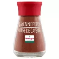 Saupoudr. cayenne moulu 44g Verstegen glas (plateau de 6 pièces)