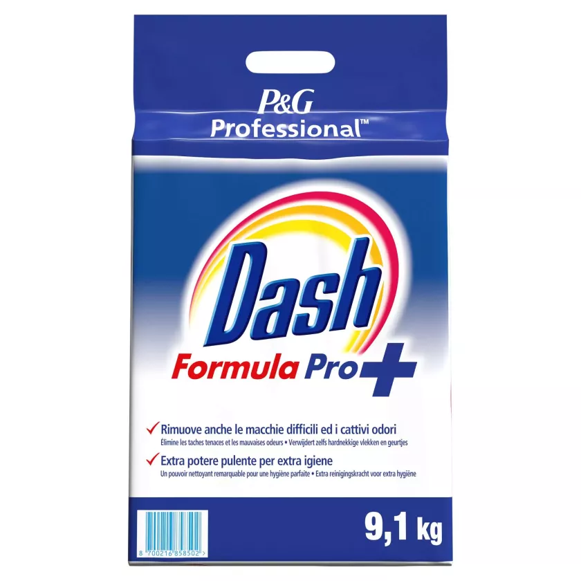 Dash prof formula PRO+ P&G 9,1kg lessive en poudre 130 doses