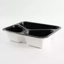 Papier/PET film tray noir 3COMP - 227x178x55mm - Sofitray (carton de 230 pièces)