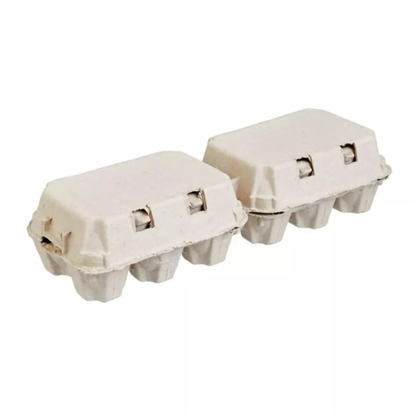 Carton d'oeufs 6pcs non-imprime gris