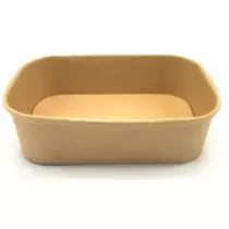Carton/PE ravier 650ml rect. brun 173x121x52mm - ECO (carton de 300 pièces)