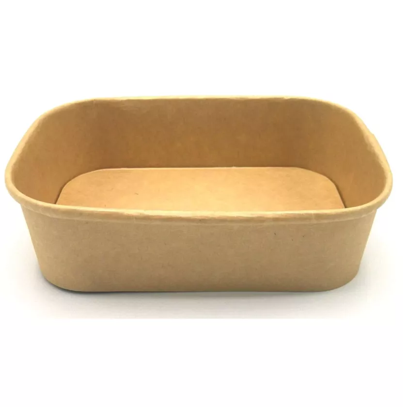 Carton/PE ravier 650ml rect. brun 173x121x52mm - ECO (carton de 300 pièces)