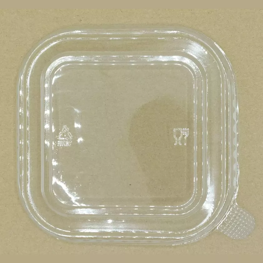 RPET couvercle carton/PE ravier transp 750-1000-1200-1400ml carre (carton de 300 pièces)