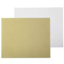 Carte or/blanc 13x24cm (paquet de 50 pièces)
