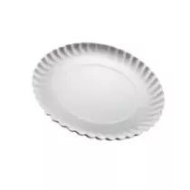 Karton bord 17cm rond wit (paquet de 250 pièces)