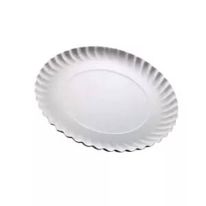Carton assiette 24cm rond blanc (paquet de 250 pièces)