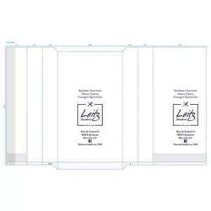 Sac pain imprime par blanc 400x220x(2x52)mm 1kg rond Leitz Olivier