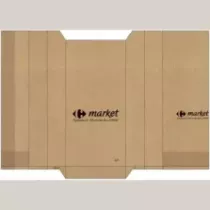 Sac papier Linepack imprime brun 40g 300x130x(2x46) 1/2kg CRF St-Gillis Waas (lot de 1 500 pièces)