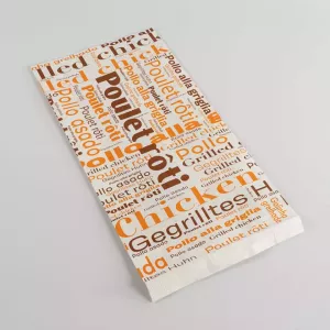 Sachet poulet coq hot roast chicken 180x65x355mm (carton de 500 pièces)