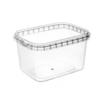 PP ravier et couvercle 480ml transparent 120x90x70mm cachete (carton de 250 pièces)