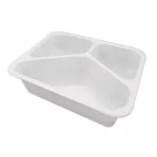 PP tray 227x178x50mm blanc 3 COMP - M par 360