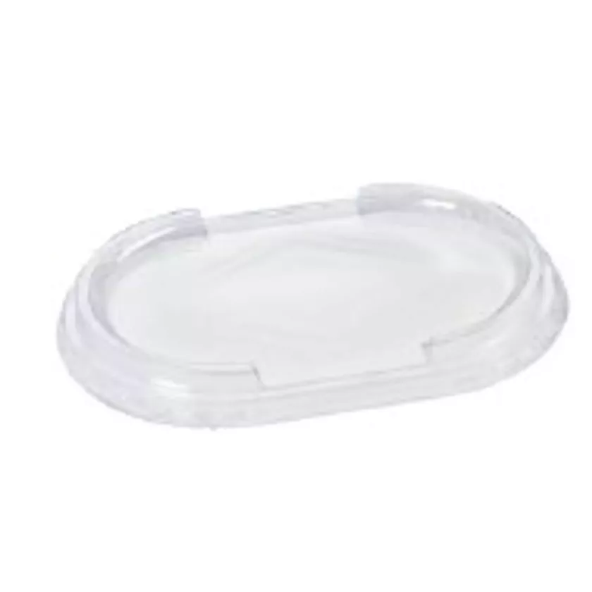 Couvercle APET ravier 525ml ovale 180x120mm empilable (carton de 600 pièces)