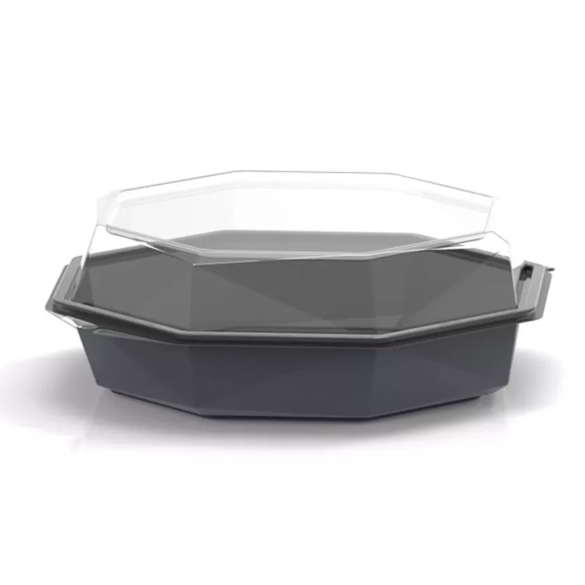 Octaviewbox froid gris 230x230x80mm Duni 211939 (carton de 180 pièces)