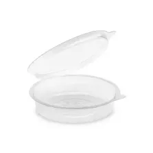 RPET ravier rond 750ml couv. a charniere d220x35mm Olipack (carton de 180 pièces)
