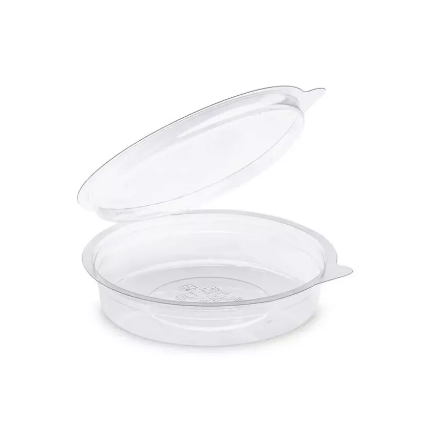 RPET ravier rond 750ml couv. a charniere d220x35mm Olipack (carton de 180 pièces)