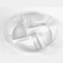 APET ravier rond 5 comp. d220x40mm (carton de 210 pièces)