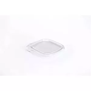 Couvercle PET square tub 120x120mm transp - cachete (carton de 1 000 pièces)