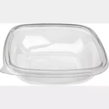 PET square bowl 250ml 125x125x37mm transp (carton de 500 pièces)