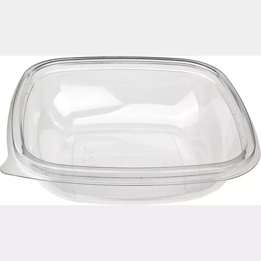 PET square bowl 250ml 125x125x37mm transp (carton de 500 pièces)
