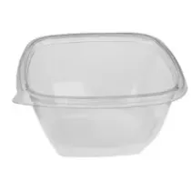 PET square bowl 375ml 125x125x50mm transp (carton de 500 pièces)