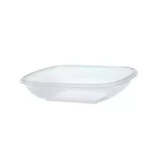 PET square bowl 750ml 192x192x44mm transp (carton de 300 pièces)