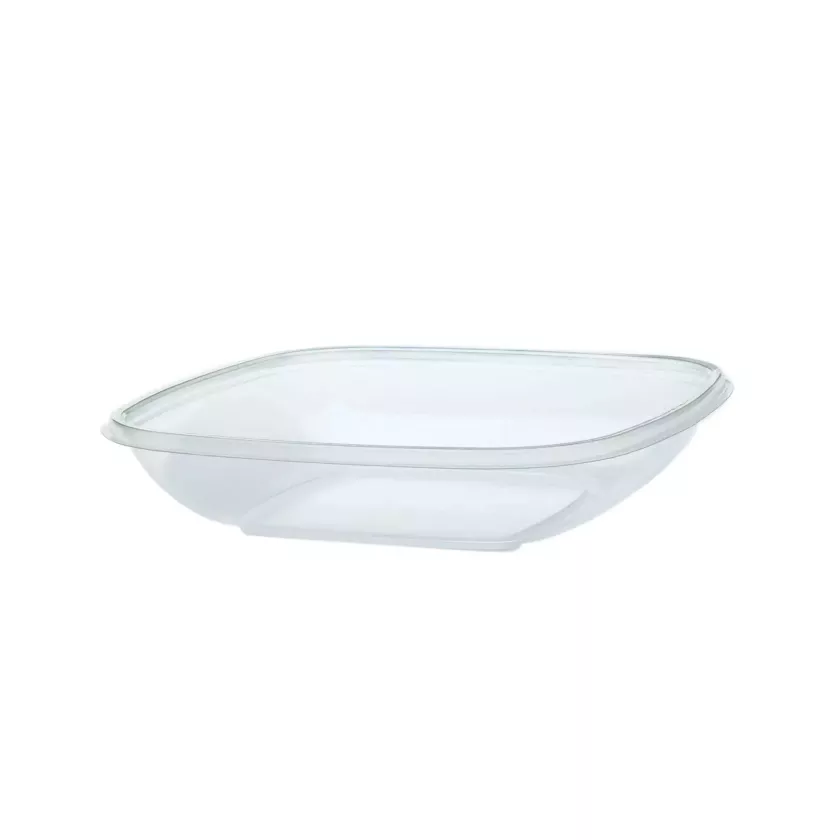 PET square bowl 750ml 192x192x44mm transp (carton de 300 pièces)
