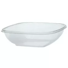PET square bowl 1000ml 192x192x50cm transp (carton de 300 pièces)