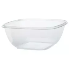 PET square bowl 1,5L 192x192x82mm transp (carton de 300 pièces)