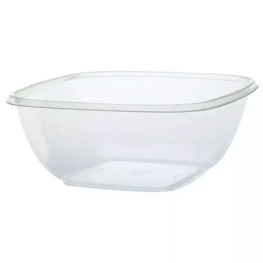 PET square bowl 1,5L 192x192x82mm transp (carton de 300 pièces)