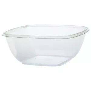 PET square bowl 1,5L 192x192x82mm transp (carton de 300 pièces)