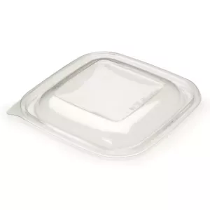 Couvercle PET square bowl 193x193x21mm transp dome (carton de 300 pièces)