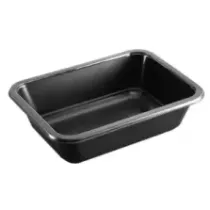 PP tray 187x137x50mm noir legere - 2187-1F - F (carton de 784 pièces)
