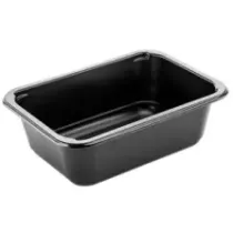 PP tray 187x137x60mm noir legere - 2187-1U - F (carton de 320 pièces)