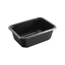 PP tray 187x137x68mm noir P2187-11 (carton de 304 pièces)