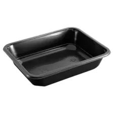 PP tray 227x178x50mm noir 1COMP 2227-1E - F (carton de 258 pièces)