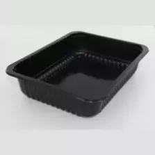 PP tray 227x178x50mm noir cr - fl (carton de 360 pièces)
