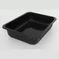 PP tray 227x178x50mm noir cr - fl (carton de 360 pièces)