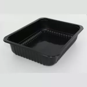 PP tray 227x178x50mm noir cr - fl (carton de 360 pièces)