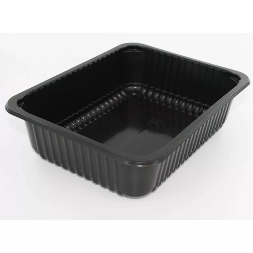 PP tray 227x178x60mm noir cr - fl (carton de 324 pièces)