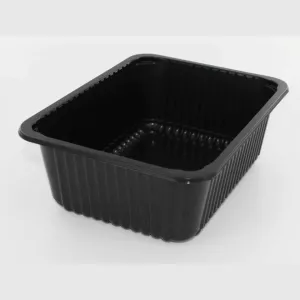 PP tray 227x178x80mm noir cr - fl (carton de 324 pièces)