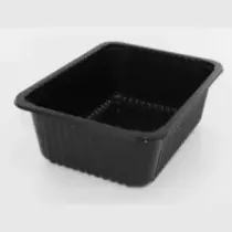 PP tray 227x178x100mm noir cr - fl (carton de 288 pièces)