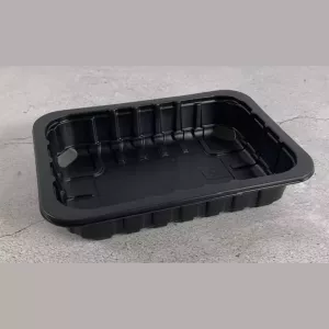 PP tray 187x137x37mm noir E - cr - fl (carton de 1 024 pièces)
