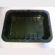 PP tray 187x137x50mm noir E - cr - fl (carton de 1 072 pièces)