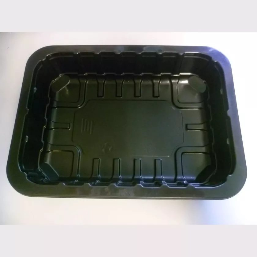 PP tray 187x137x50mm noir E - cr - fl (carton de 1 072 pièces)