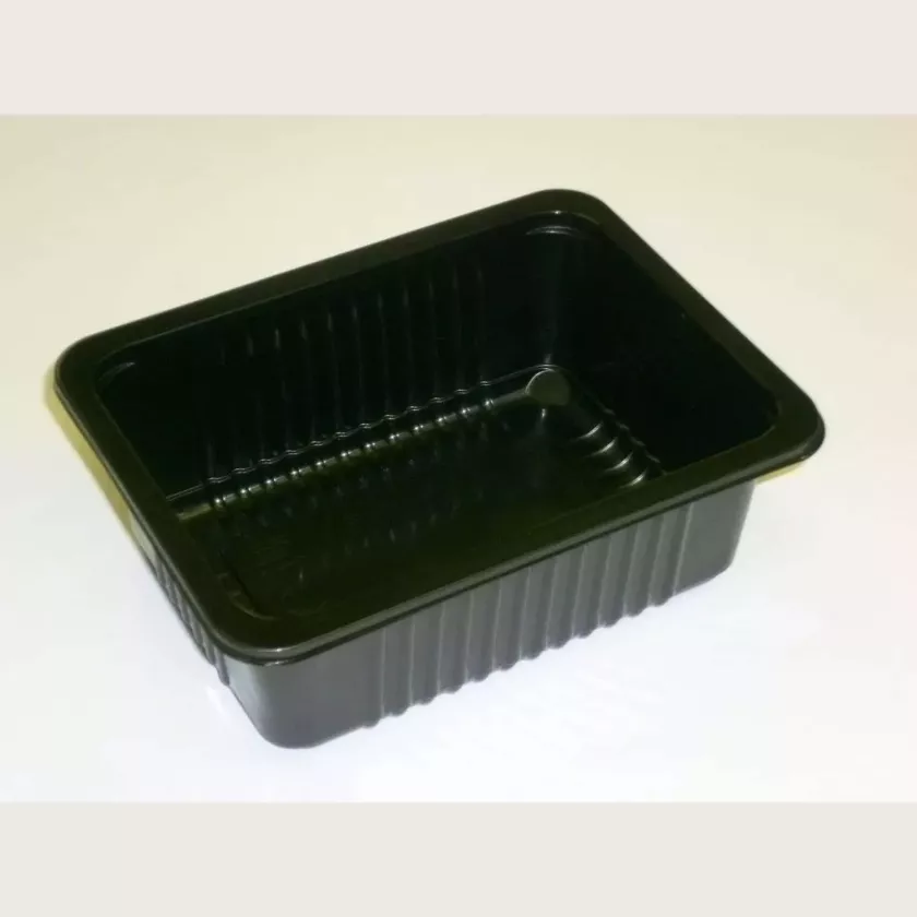 PP tray 187x137x63mm noir E - rw - vb par 1072
