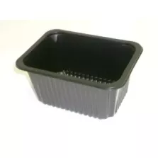 PP tray 187x137x90mm noir E - cr - fl (carton de 960 pièces)