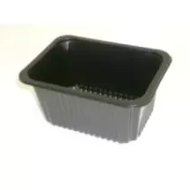 PP tray 187x137x90mm noir E - cr - fl (carton de 960 pièces)
