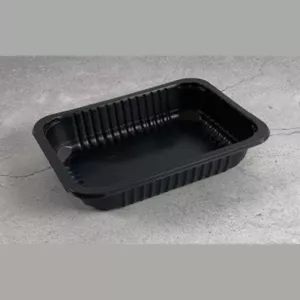 PP tray 187x137x37mm noir cr - fl (carton de 760 pièces)