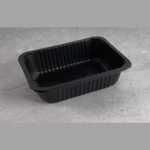 PP tray 187x137x50mm noir cr - fl (carton de 760 pièces)